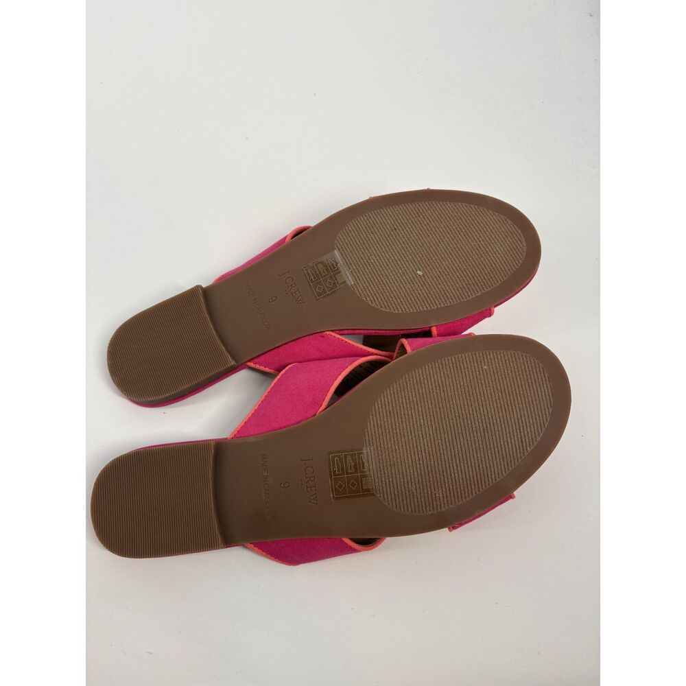 J.Crew Pink Suede Slide Sandals | Crisscross Strap Flat Sandals - Picture 7 of 8